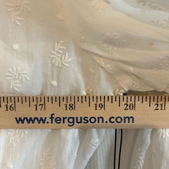 New Midsummer Dress by Cabi #5943 Embroidered Eyelet Button Front Sz 8 - Picture 13 of 14